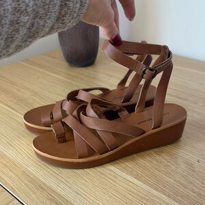 LUCKY BRAND Brown Leather Sandals